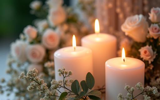 Velas románticas para bodas